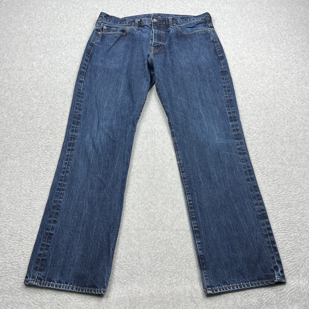 J. Crew 1040 Japanese Kaihara Jeans Men's 36x32 Blue Dark Wash Denim Straight